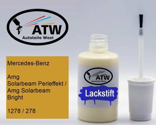Mercedes-Benz, Amg Solarbeam Perleffekt / Amg Solarbeam Bright, 1278 / 278: 20ml Lackstift, von ATW Autoteile West.